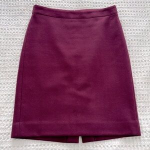 J.Crew Factory Maroon Wool Pencil Skirt